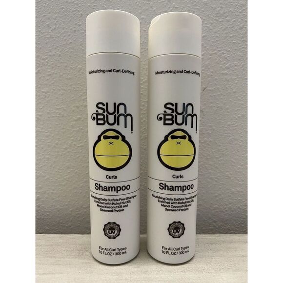 Sun Bum Curls & Waves Shampoo 10 oz 300 ml. Shampoo Lot Of 2 Bottles - Picture 1 of 2